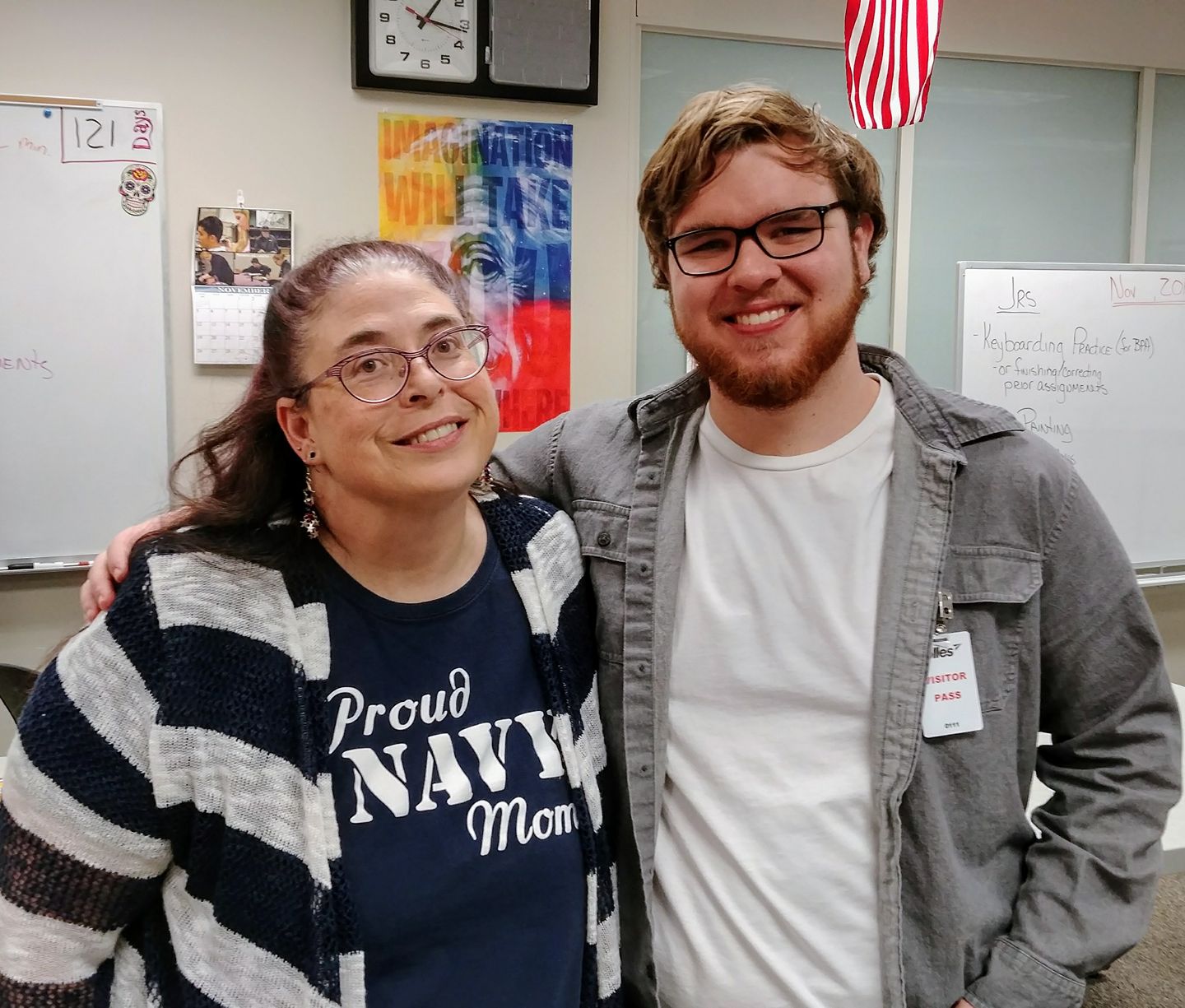 Photo of Kyle Kohli alongside his mentor Cheri Mullins